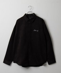 WEGO フェイクスウェードワンポイントBIGシャツ（LS）