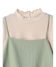 earth music&ecology ＳＥＴ２点ジャガードビスチェ＋リブプルオーバー