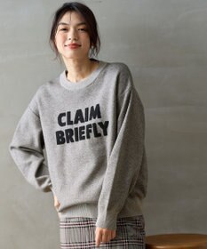 ANY スウェットライクフェザーロゴニット