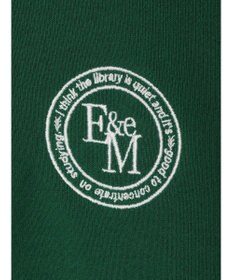 earth music&ecology ハーフＺＩＰサークルロゴ刺繍裏毛プルオーバー