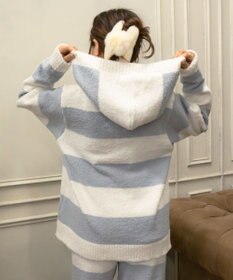 WEGO ボーダーZIPパーカー