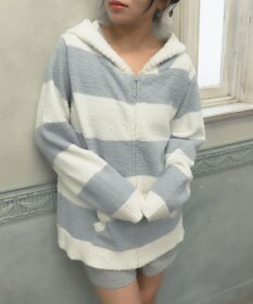 WEGO ボーダーZIPパーカー