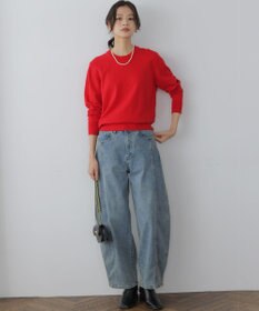 組曲 S 【加藤ローサさん着用】コットンカシミヤMIX刺繍入りニット