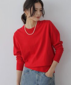 組曲 S 【加藤ローサさん着用】コットンカシミヤMIX刺繍入りニット