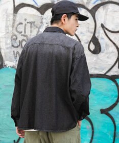 WEGO 【ユニセックス着用ITEM】 デニムBIGシャツ（LS）