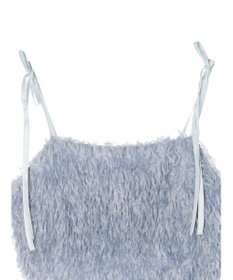 earth music&ecology 肩リボンフェザービスチェ