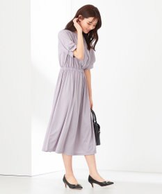 ANY SIS L 【接触冷感・吸水速乾・UVケア】エアリードレープスムース ワンピース