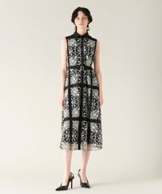 GRACE CONTINENTAL 刺繍フレアドレス