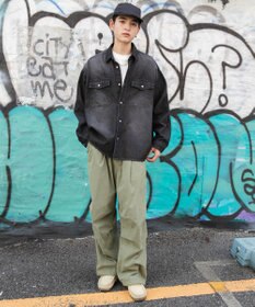 WEGO 【ユニセックス着用ITEM】 デニムBIGシャツ（LS）