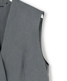 ICB L 【WEB＆一部店舗限定】 SerikaWorsted ノーカラーロングジレ