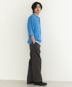 CRAFT STANDARD BOUTIQUE 透かし編み半袖ニットポロシャツ