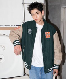 WEGO 【ユニセックス着用ITEM/SMLサイズ展開】メルトンワッペンスタジャン