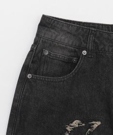 WEGO スーパーバギーフリンジデニムショーツ