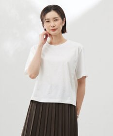 J.PRESS LADIES 【洗える】スパンコール Ｔシャツ