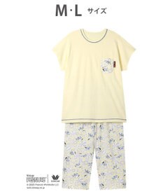 WACOAL ワコール_リラックス＆スリープ パジャマ 3分袖 半袖 8分丈 綿100%(本体) PEANUTS スヌーピー レディース FDT158 /ワコール