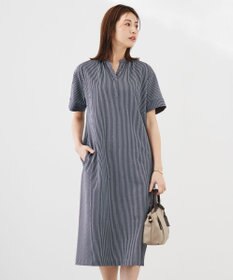 J.PRESS LADIES L 【洗える・抗菌消臭・吸水速乾】サッカージャージー ワンピース