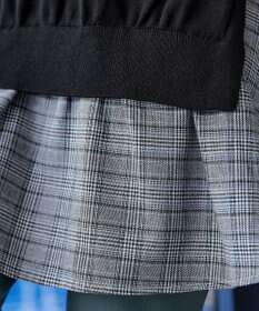 Tiaclasse 【洗える】コンビフレアニットトップス