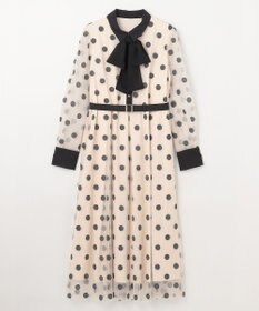 GRACE CONTINENTAL ラメドット刺繍ドレス