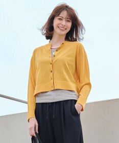 UNFILO L フロスティコットン  クロップド  カーディガン