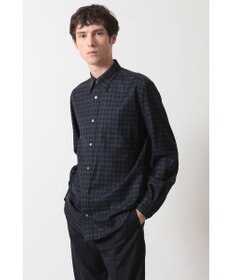 DAKS ウールチェック 隠しボタンダウンシャツ