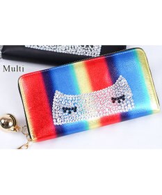 tsumori chisato CARRY キラネコ　ラウンドファスナー長財布