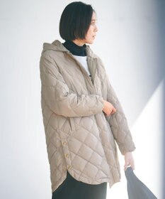 UNFILO 【自宅で洗濯OK / 軽量で暖かい】TAIONコラボ 2WAY キルティングダウン