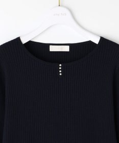 ANY SIS 【洗える】パール調ポイント ニット