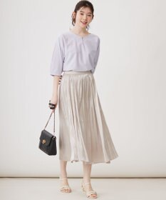 ANY SIS S 【洗える】シルケットストライプドルマン カットソー