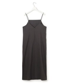 23区 【洗える】リネンレーヨンストレッチ  Iライン キャミソール ワンピース