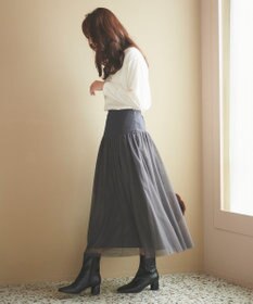 Feroux 【洗える】コルセットチュール スカート