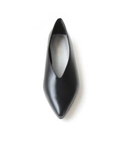 Pointer 日本製 本革 生活防水機能付きVカットパンプス