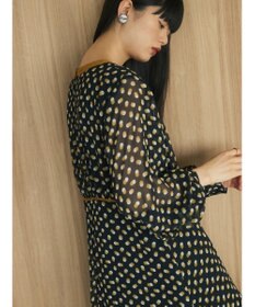 Green Parks armonia．ドットプリントパイピングワンピース