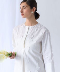 23区 【GOLD LABEL】エンブロイダリータイプライター ブラウス