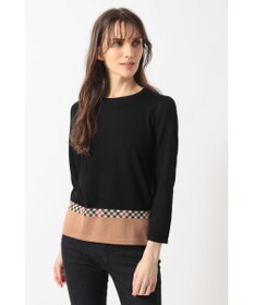 DAKS ジャカード クルーネックプルオーバー