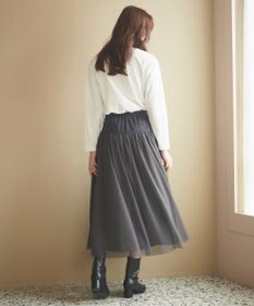 Feroux 【洗える】コルセットチュール スカート