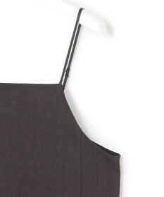 23区 【洗える】リネンレーヨンストレッチ  Iライン キャミソール ワンピース