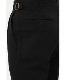 DAKS ツータックサイドベルトウールパンツ