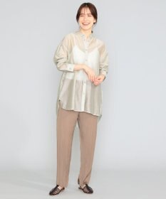 SHARE PARK LADIES 【洗える】アンティークサテンプリーツパンツ