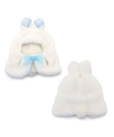 Mother garden しろたん ついてきちゃうマスコット 着せ替え服 《うさぎポンチョ 白》 単品