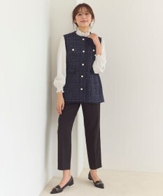 Feroux 【洗える】スタンドネックブラウス