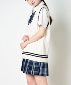 WEGO 【SCHOOLITEM】ラインスクールニットベスト