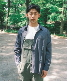 SHARE PARK MENS 【UVカット・撥水・ストレッチ】イージーデニムレギュラーカラーシャツ