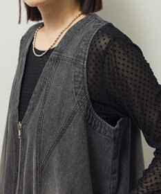 Green Parks ・ＳＵＧＡＲ　ＳＰＯＯＮ　Ｗ－ＺＩＰデニムミニワンピ