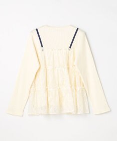 組曲 KIDS 【150-160㎝】スノウレースレイヤード トップス