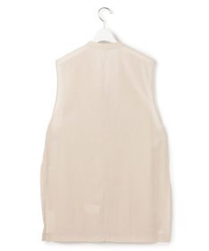 23区 【先行予約】ライトシアーマットクロス ノーカラー ジレ