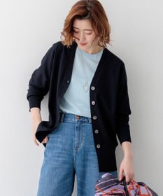 23区 S 【先行予約】レーヨンポリエステルストレッチ Vネック カーディガン