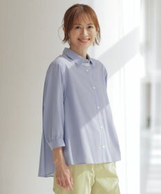 J.PRESS LADIES 【洗える】スパンローン バックプリーツ ブラウス