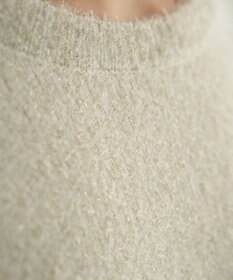 YECCA VECCA ラメフェザー袖フリンジニット