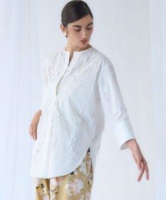 23区 【GOLD LABEL】エンブロイダリータイプライター ブラウス