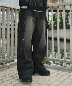 WEGO マルチZIPデニムパンツ